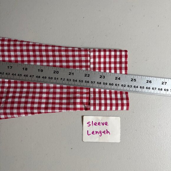 Comme des Garcons Play Japan Made Check Button Down Shirt - Men's Size M - Red - Picture 11 of 11